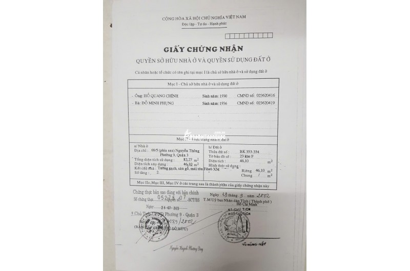 Bán nhà Mặt tiền đường Nguyễn Phúc Nguyên Q3 1 trệt 1 gác suốt