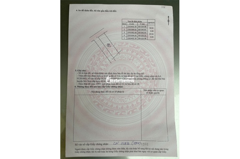 ĐẤT ĐẸP - GIÁ TỐT - Bán Nhanh Lô Đất Full thổ cư tại huyện Sóc Sơn, Hà Nội