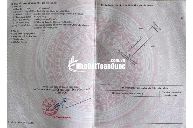 CẦN BÁN KHU ĐẤT TIỀM NĂNG MẶT TIỀN TUYẾN TRÁNH QL30 – GẦN CHỢ MỸ PHÚ. LH:0907682333.