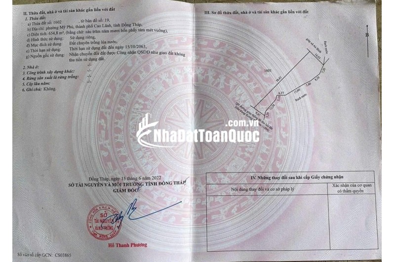 CẦN BÁN KHU ĐẤT TIỀM NĂNG MẶT TIỀN TUYẾN TRÁNH QL30 – GẦN CHỢ MỸ PHÚ. LH:0907682333.
