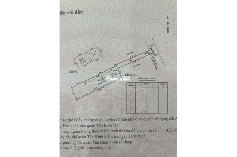 NGUYỄN SỸ SÁCH TÂN BÌNH - NỞ HẬU 139M2 - GẦN KCNTB GIÁ 7.7 TỶ