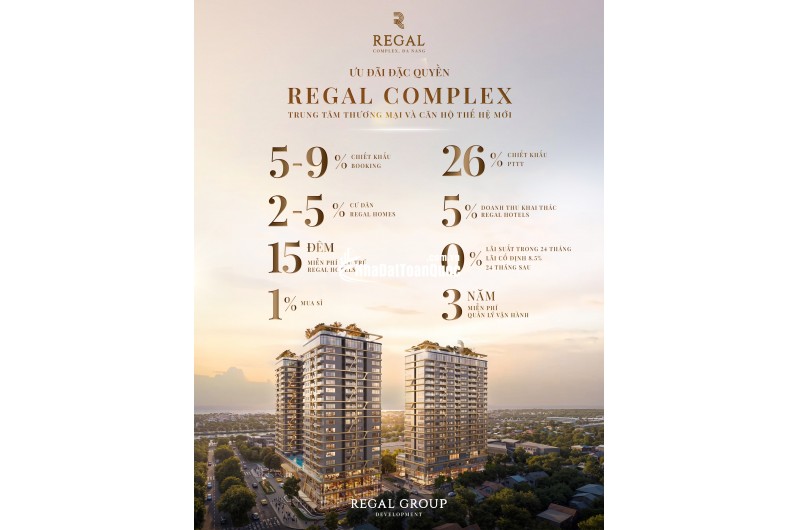 Cơ hội sở hữu căn hội view sông ngắm biển tại Regal Complex Đà Nẵng