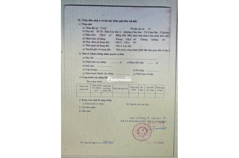 TÔI CẦN BÁN NHÀ, SỔ ĐỎ CHÍNH CHỦ - TỔNG DIỆN TÍCH 158,4MV - 2.5 TỶ. LH:0902295065.