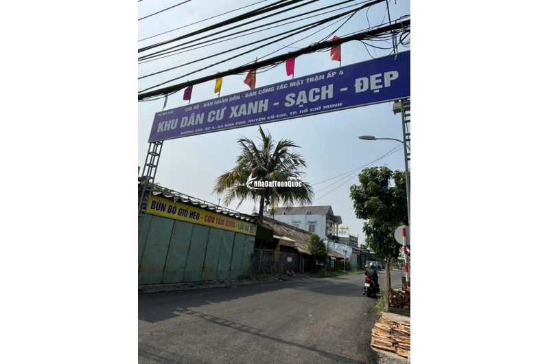 CẦN BÁN GẤP ĐẤT XÃ HOÀ PHÚ HUYỆN CỦ CHI, XDTD, HOÀN CÔNG ĐẦY ĐỦ. LH:0933925592
