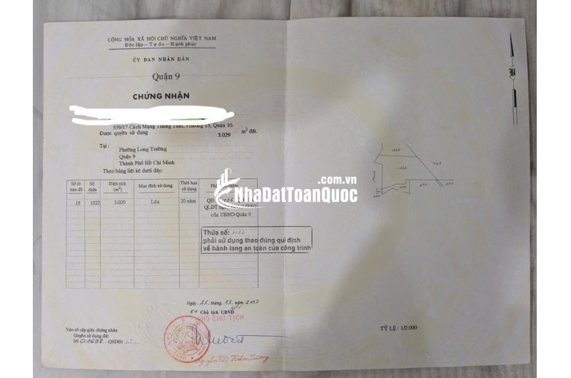 CẦN BÁN 3000M2 ĐẤT NÔNG NGHIỆP TP THỦ ĐỨC, GIÁ 5 TỶ 1 CÔNG. LH:0918372372.