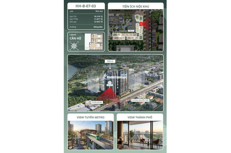  CĂN 2PN HƯỚNG ĐÔNG BẮC VIEW NGUYỄN TRÃI – LỰA CHỌN PHÙ HỢP CHO KHÁCH HÀNG ƯA CHUỘNG VỊ TRÍ TRUNG TÂM