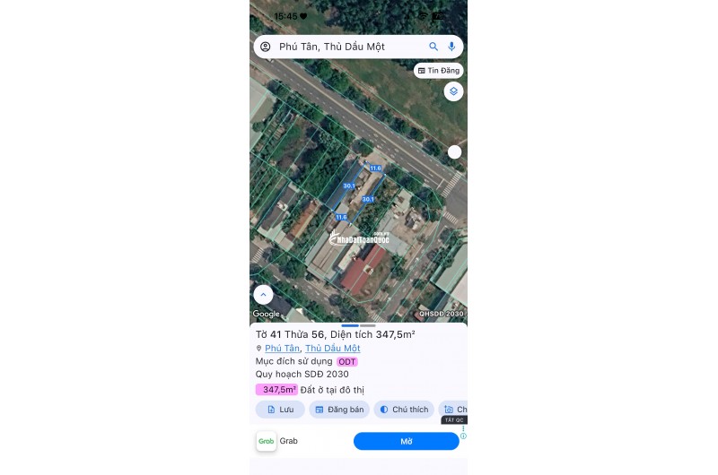 CC BÁN ĐẤT ĐƯỜNG LÊ LỢI - P.BÌNH DƯƠNG (PHÚ TÂN CŨ) 347.9MV CHỈ 43TR/M2. LH:0369121238.
