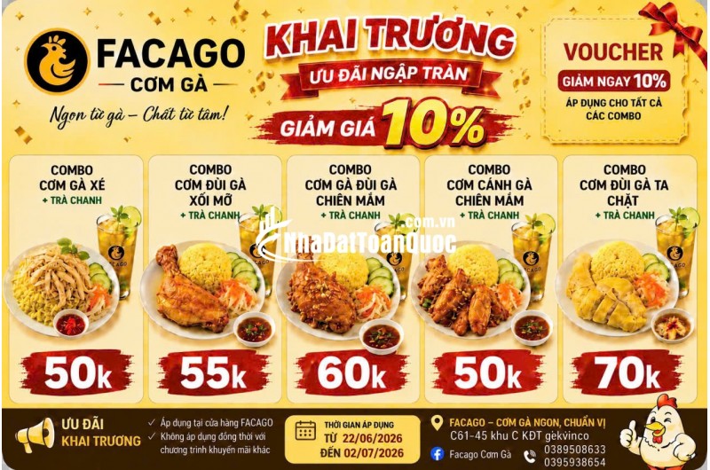 ĐẾN VỚI: FACAGO – CƠM GÀ NGON CHUẨN VỊ - TẠI DƯƠNG NỘI HN.  ĐẶT MÓN LH:0389508633 – 0395938654.