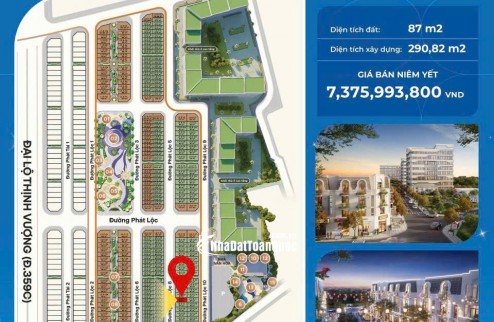 Duy nhất căn 87m,mặt tiền 6 m,4 tầng đã xây thô hoàn thiện mặt ngoài,hàng ngoại giao giá tốt tại dự án Vlasta Thuỷ Nguyên,