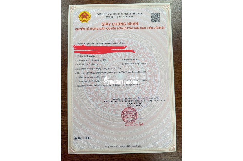 Bán nhà 1 trệt 1 lầu 162/98 Nguyễn Duy Cung, P12, Quận Gò Vấp