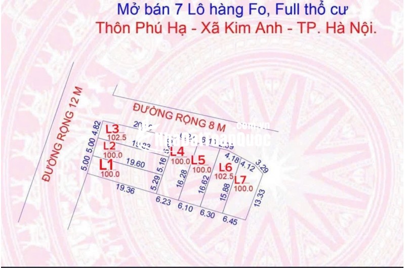 Bán đất nền tại Phú Hạ, Sóc Sơn, Hà Nội, 2,6 tỷ, 100m2