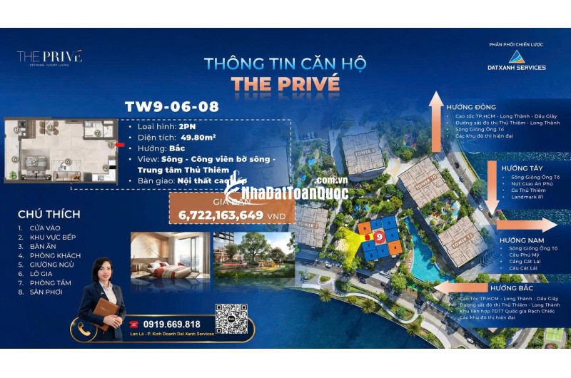 BÁN CĂN HỘ 1 PHÒNG NGỦ VIEW SÔNG – THE PRIVÉ.
Chỉ 10% ký Hợp đồng mua bán.