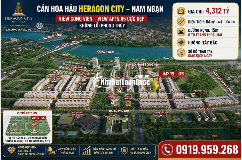 HERAGON CITY – NAM NGẠN. GIÁ ĐỢT 1. ĐẤT NỘI ĐÔ CUỐI CÙNG.