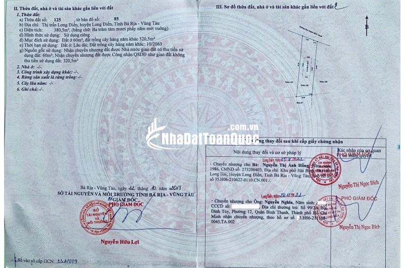 BÁN 380,6MV ĐẤT MT ĐƯỜNG SỐ 8 P.LONG ĐIỀN BÀ RỊA-VŨNG TÀU, TP.HCM 9.3TỶ LH:0918656770