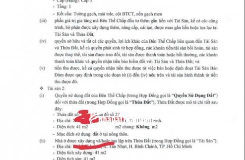 Mặt tiền kinh doanh Bình Chánh 250m2 thổ cư có sổ dòng tiền