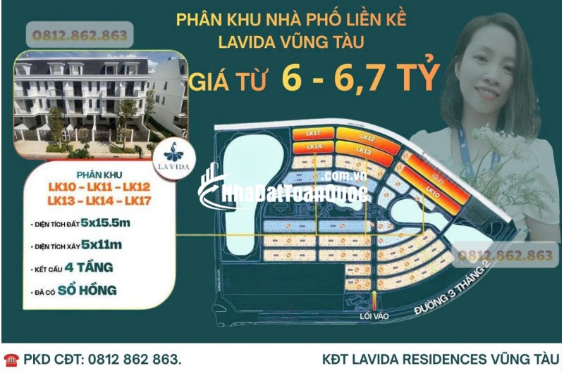 An cư sang xịn tại Lavida Vũng Tàu: Nhà phố 4 tầng đại lộ 3/2, giá rẻ nhất 5.6 tỷ