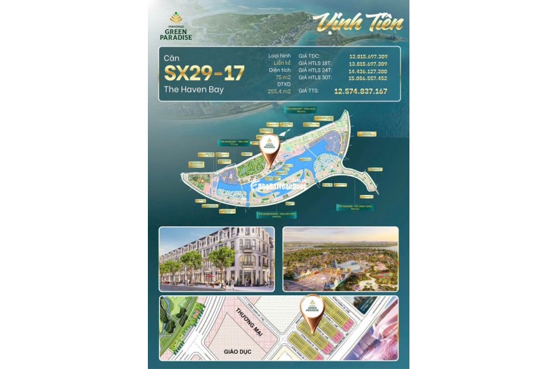SIÊU PHẨM LIỀN KỀ SX29-17 VỊNH TIÊN – VINHOMES GREEN PARADISE