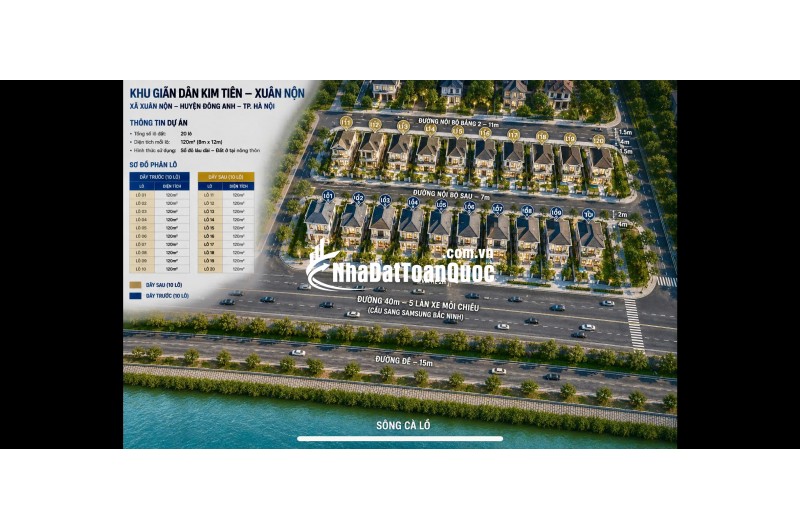 BÁN 120m2 ĐẤT GIÃN DÂN KIM TIÊN – XUÂN NỘN, ĐÔNG ANH