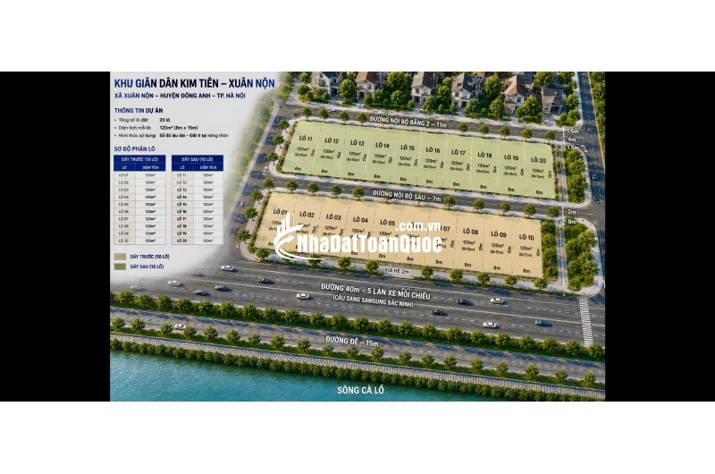 BÁN 120m2 ĐẤT GIÃN DÂN KIM TIÊN – XUÂN NỘN, ĐÔNG ANH