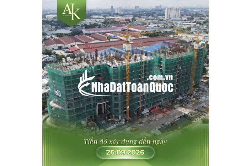 Cập nhật tiến độ A&K Tower đã lên tới tầng 12, đang giữ chỗ dợt mới: 1 tỷ 690/ căn (chưa trừ ưu đãi)
