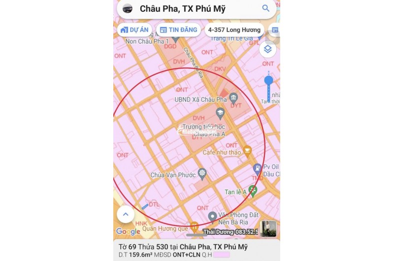 BÁN ĐẤT TẠI CHÂU PHA-TPHCM, DT 153M2 SHR 1.180 TỶ. LH:0913976848 - A TOẠI (CHÍNH CHỦ)