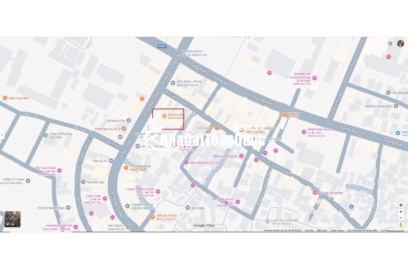 BÁN 564,6 M2 ĐẤT MẶT TIỀN ĐƯỜNG HAI BÀ TRƯNG – PHƯỜNG HỘI AN – LH:0915437069.