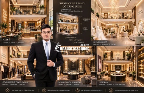 Vinhomes Quận 9- Shophouse Beverly 5,4m- tầng lửng linh hoạt, nhiều mô hình kinh doanh: từ 129 triệu/m2