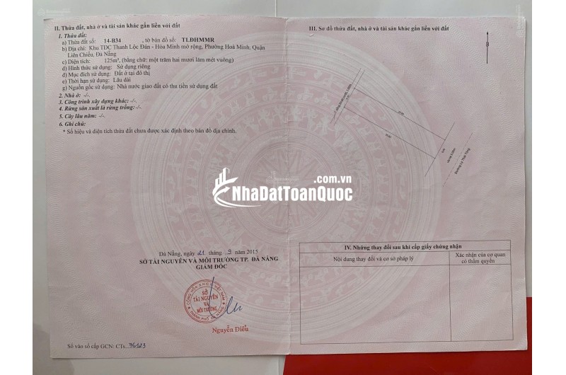 Bán đất Lý Thái Tông, cách biển 300m, Cần tiền nên bán nhanh
