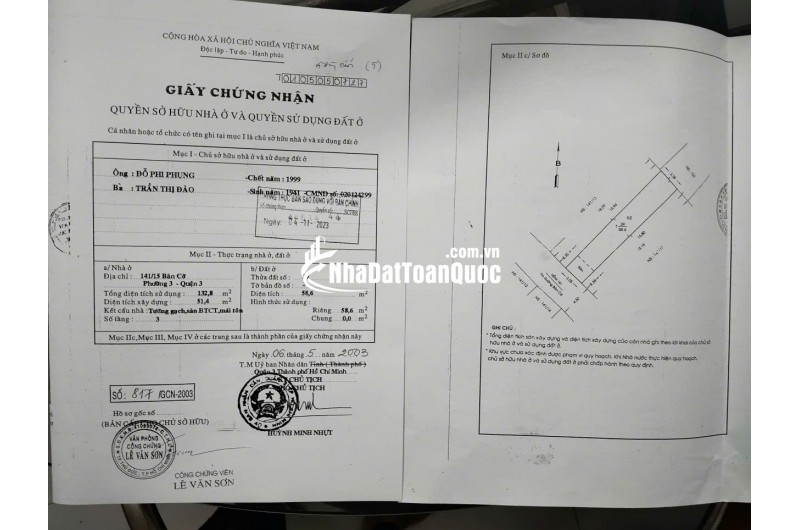 Chính chủ bán nhà mới 3.4*20m, khu biệt thự, hẻm xe tải 6m, 141/ đường Bàn Cờ, P3, Q3, HCM