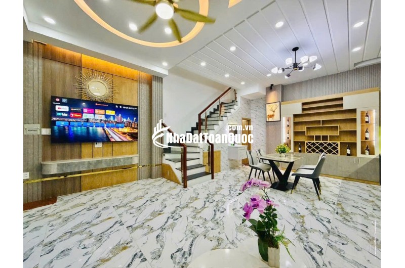 (HIẾM)Bán nhà mặt tiền 1T2L, đương Huỳnh Tấn Phát, 60m2, hẻm xe hơi né nhau, giá nhỉnh 4 tỷ