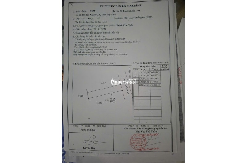 Bán đất mặt tiền QL62 Long An (cũ) TDT 666.9m2