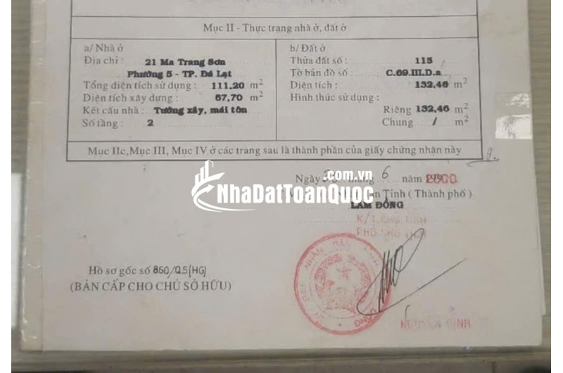 Bán đất trung tâm Đà Lạt, đường Ma Trang Sơn, P.5, lô góc 2 mặt tiền