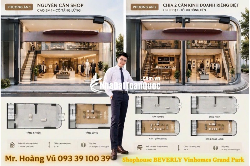 Một mặt bằng hai chiến lược Shophouse Beverly Vinhome Quận 9 lời ngay 5%: từ 129 triệu/m2