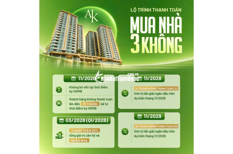 25.10.2026 – A&K TOWER CHÍNH THỨC MỞ BÁN! chỉ 1 tỷ 661 / căn, không vốn không gốc không lãi