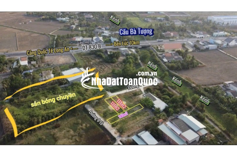 BÁN LÔ ĐẤT THỔ CƯ VỊ TRÍ ĐẸP TẠI ẤP 6 XÃ TÂN TRẠCH, CẦN ĐƯỚC, LONG AN. LH:0903187068.