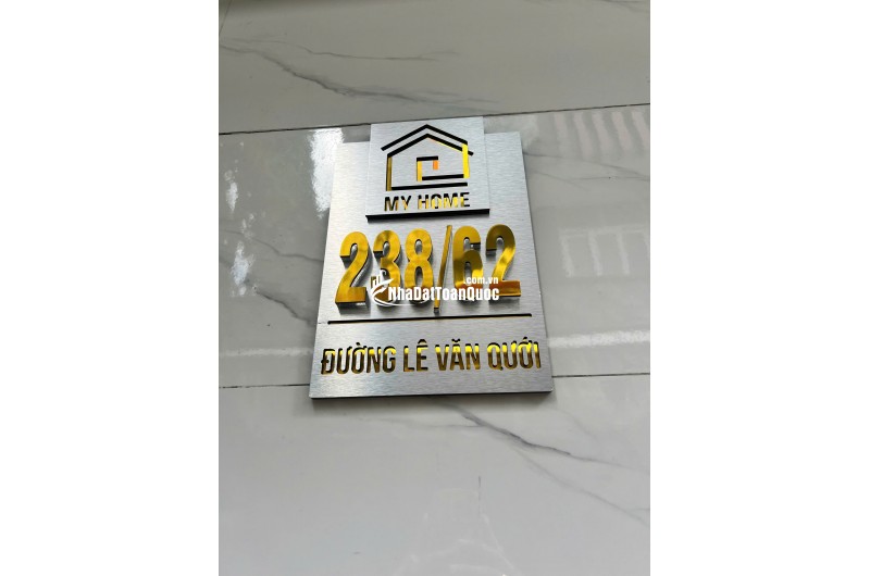 BÁN NHÀ 238/62 LÊ VĂN QUỚI - 16 M2 -  ĐÃ HOÀN CÔNG - SHR - CHỈ 2TỶ280TR. LH:0915999552.